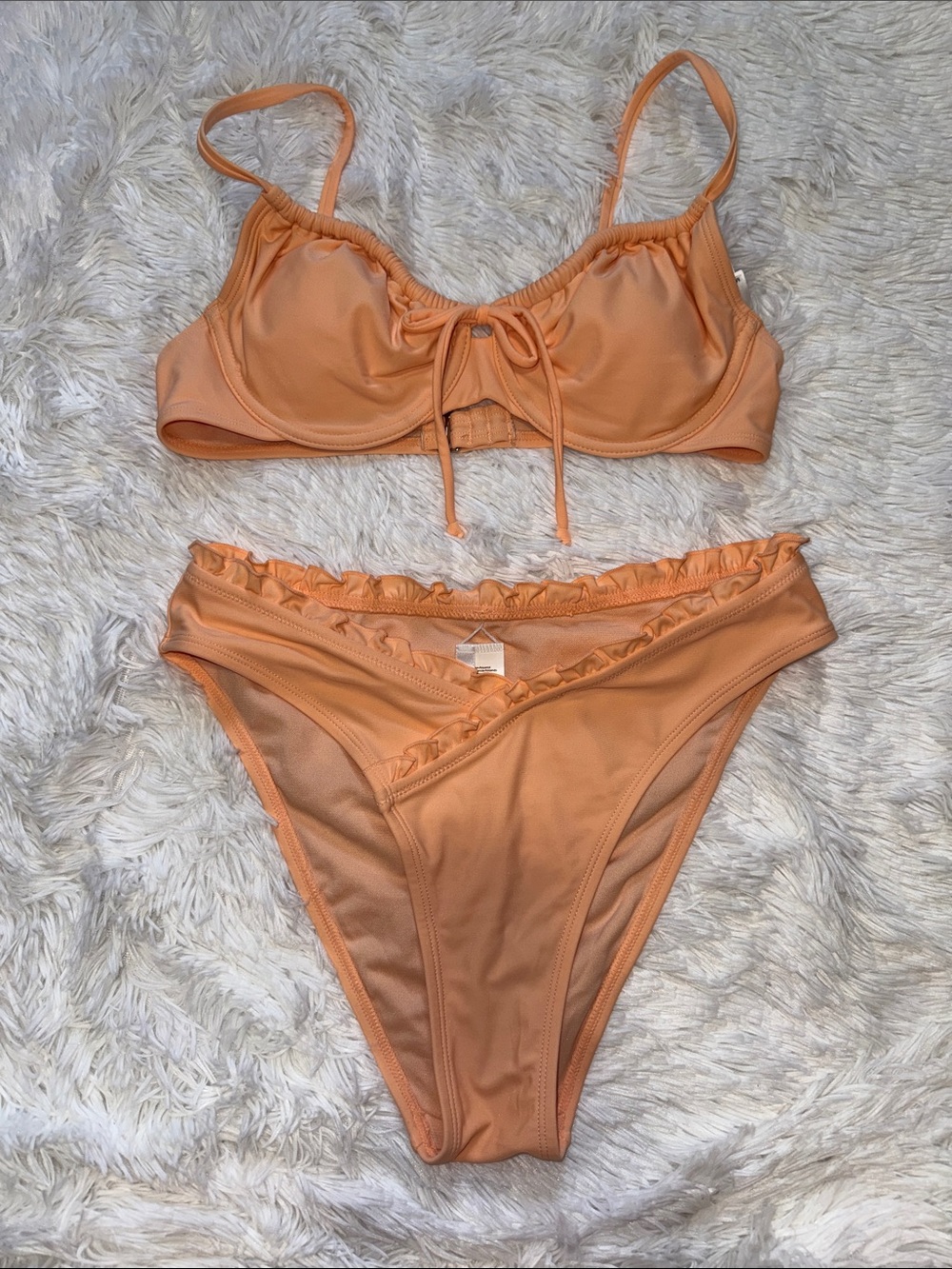 Cupshe Coral Bikini Set Size Medium NWT